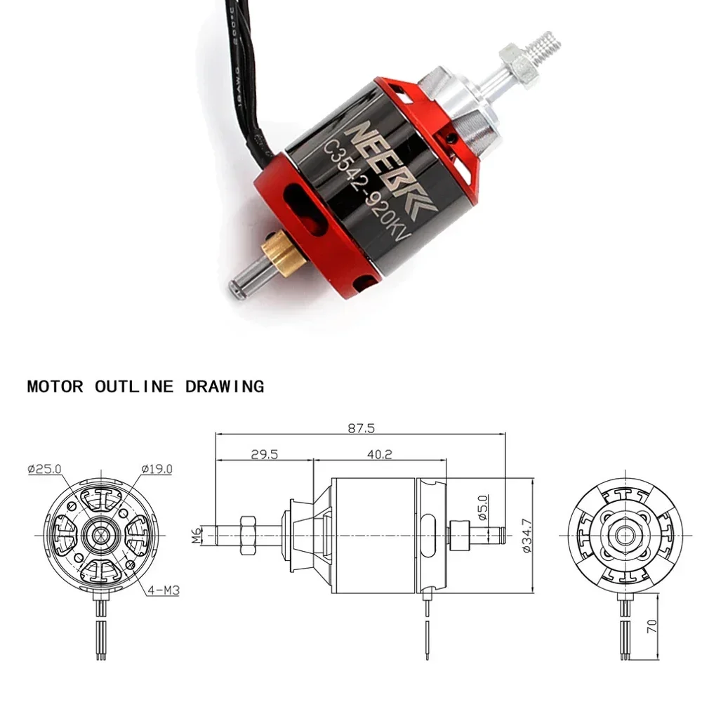 1/2/4PCS 3542 920KV 1400KV Out - Drone Battery 4S reseña y precio