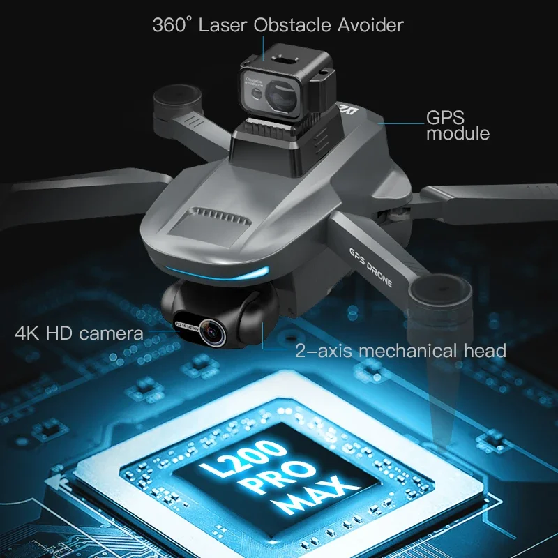 L200 PRO MAX Drone 4K 2-Axis P - Drone Battery Case reseña y precio