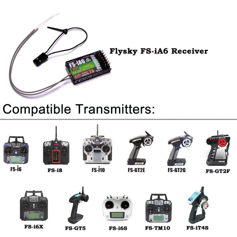 Flysky FS-IA6 Receiver 6CH Dua - Drone Battery Plate reseña y precio
