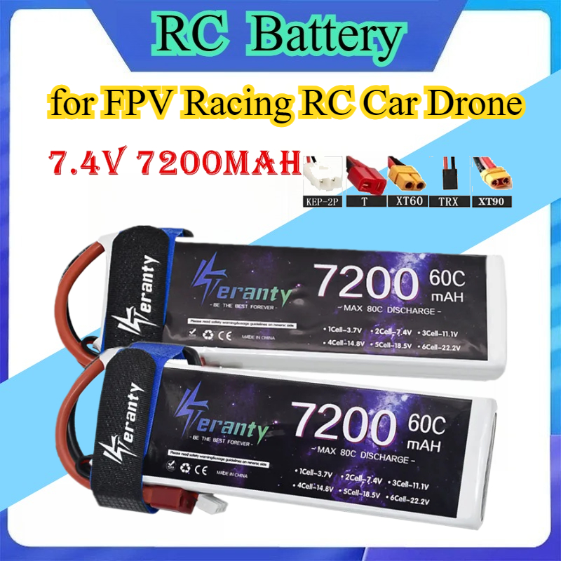 Upgrade 2S 7.4V 7200mAh 60C 6S - Drone Battery 6S reseña y precio