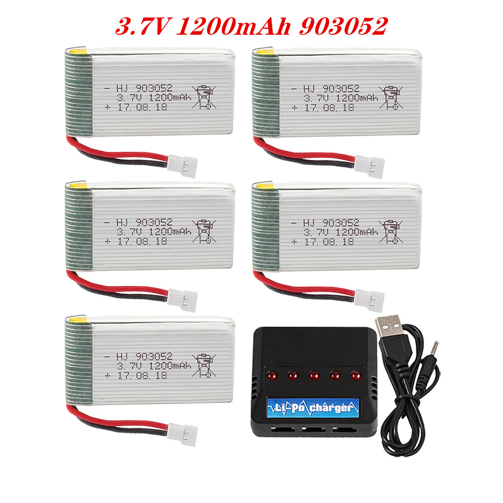 3.7V 1200mah 903052 Lipo Batte - Drone Battery Balance Charger reseña y precio