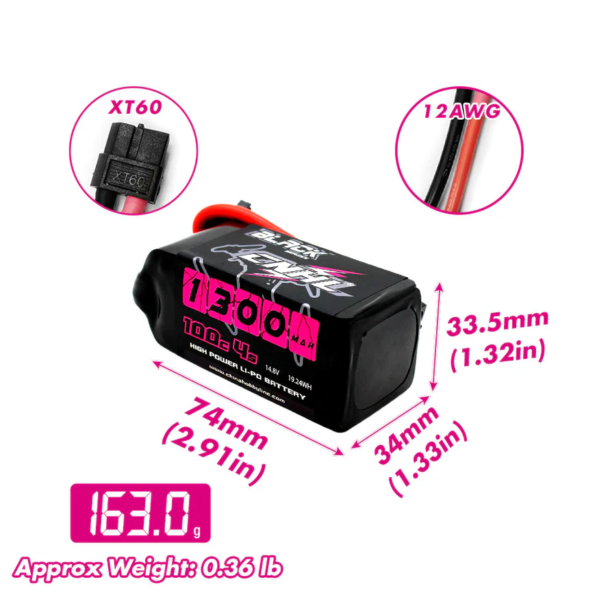 2PCS CNHL 4S 14.8V Lipo Batter - Drone Battery 4S reseña y precio