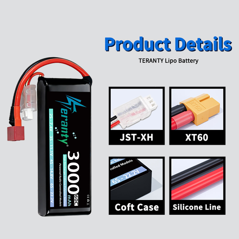 TERANTY 2S 3000mAh Lipo Batter - Drone Battery Plate reseña y precio