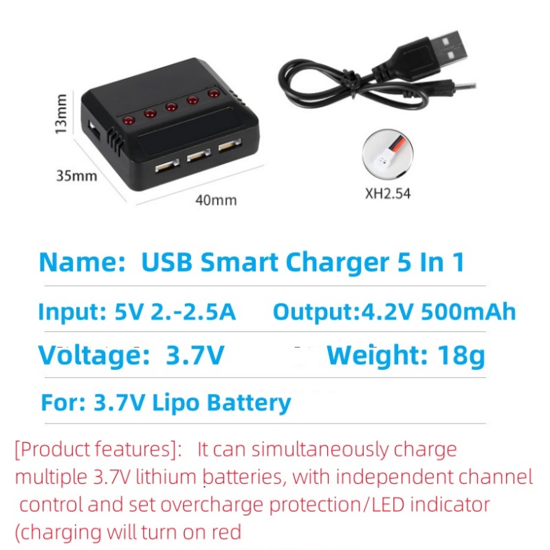 Syma X5HW X5HC X5C X5SW 3.7V 5 - Drone Battery Balance Charger reseña y precio