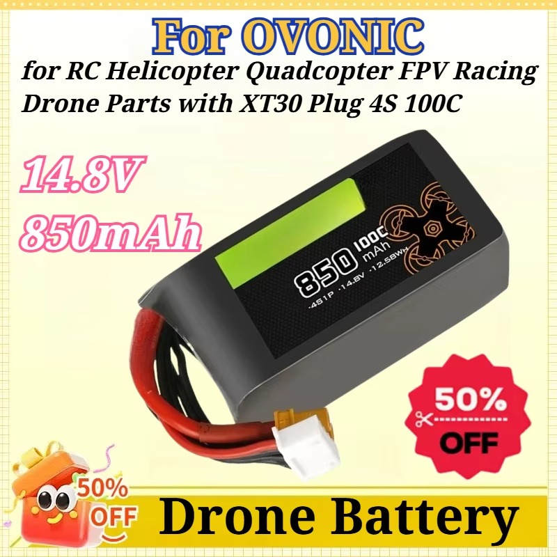 For OVONIC 14.8V 850mAh 4S 100 - Drone Battery 4S reseña y precio