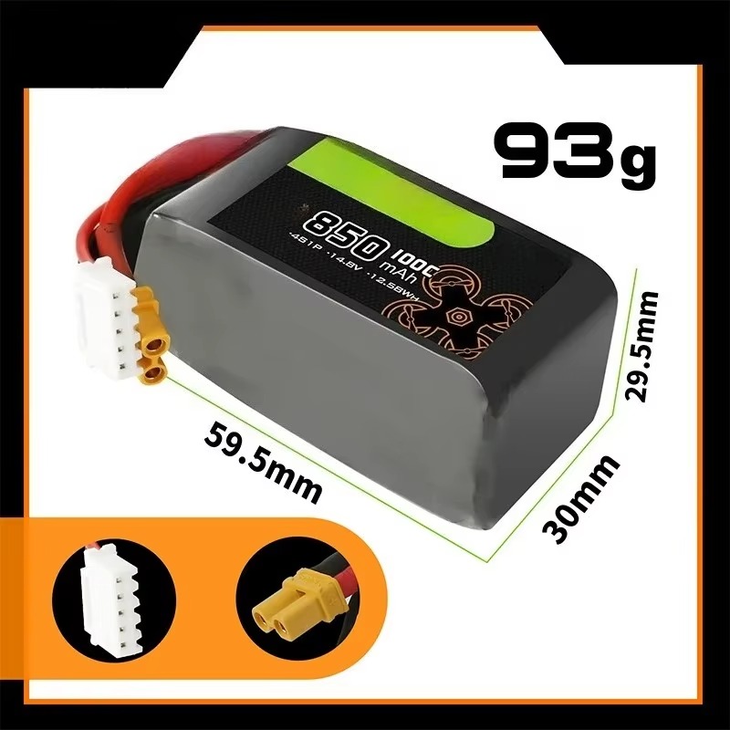 For OVONIC 14.8V 850mAh 4S 100 - Drone Battery 4S reseña y precio
