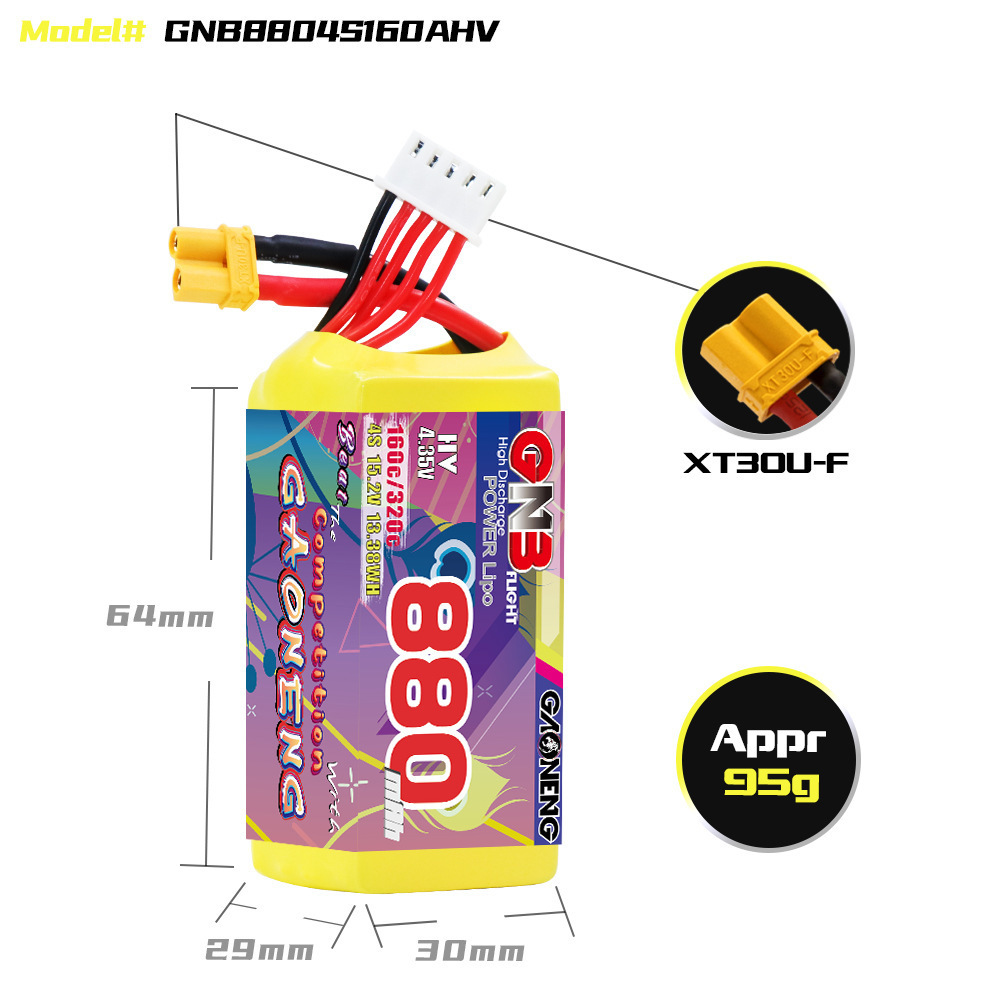 GNB 4S 880mAh 15.2V 160C/320C  - Drone Battery 4S reseña y precio
