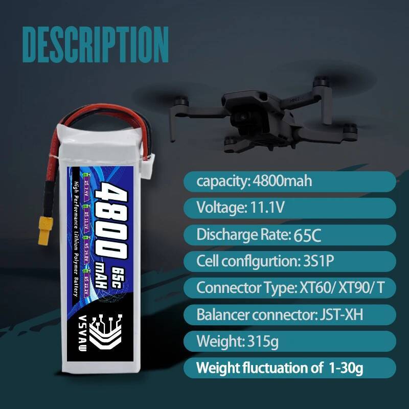 VSVAW 3S Lipo Battery for FPV  - Drone Battery Plate reseña y precio
