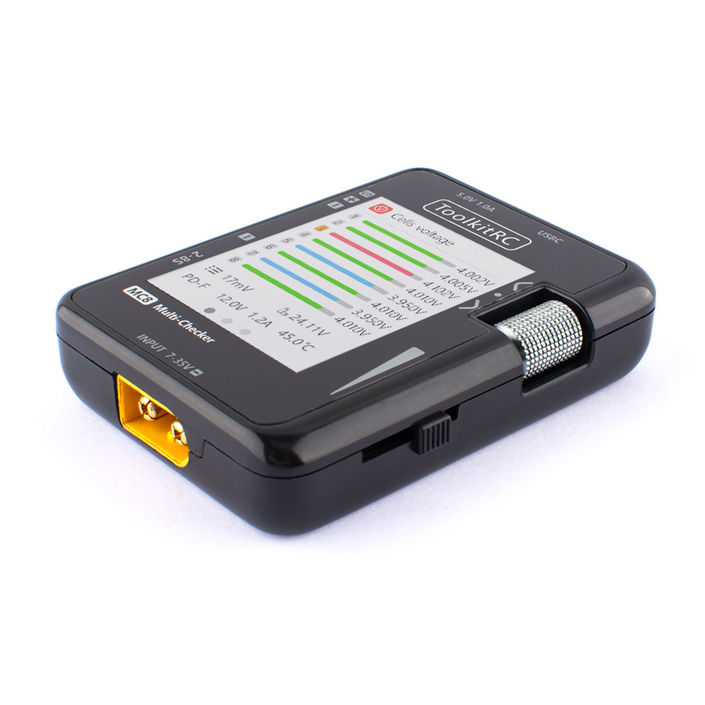ToolkitRC MC8 SC100 Mini Size  - Drone Battery Voltage Checker reseña y precio