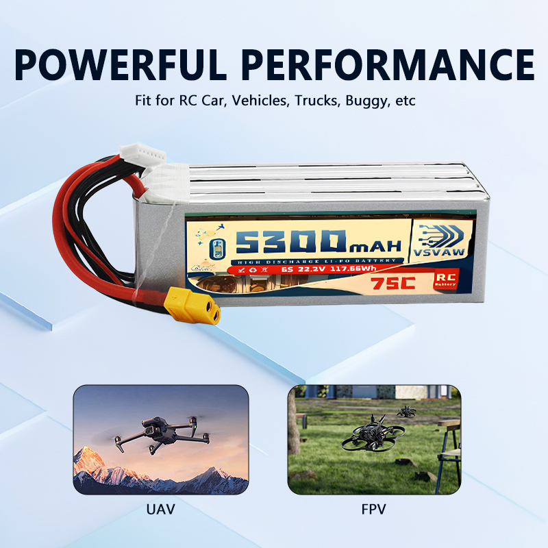 VSVAW 6S 5300mAh Lipo Battery  - Drone Battery Plate reseña y precio