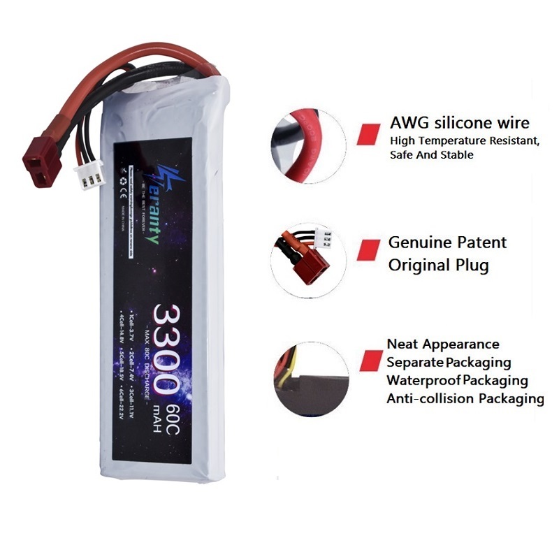 2S 7.4V LiPo Battery 3300mAh 6 - Drone Battery Lipo reseña y precio