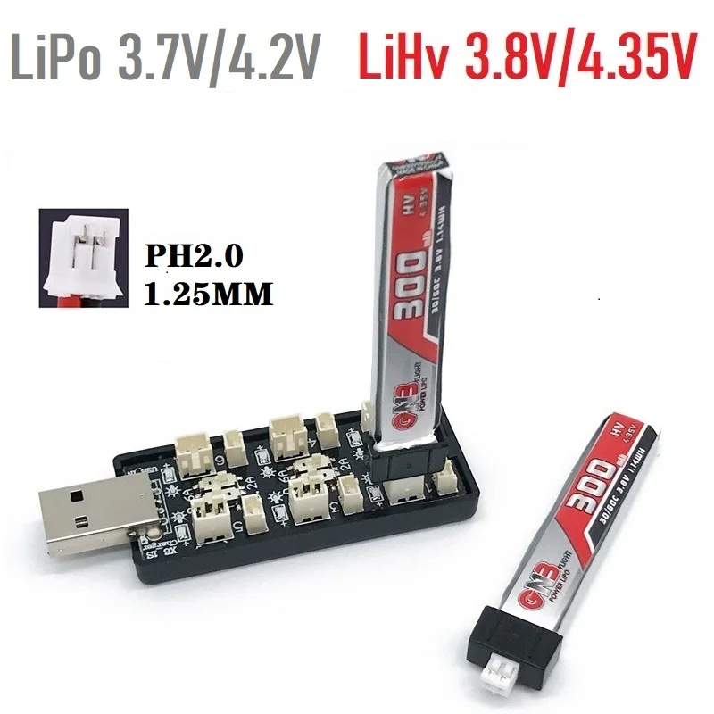 6CH USB 1S LiPo/LiHv 3.7V/4.2V - Drone Battery Connector reseña y precio