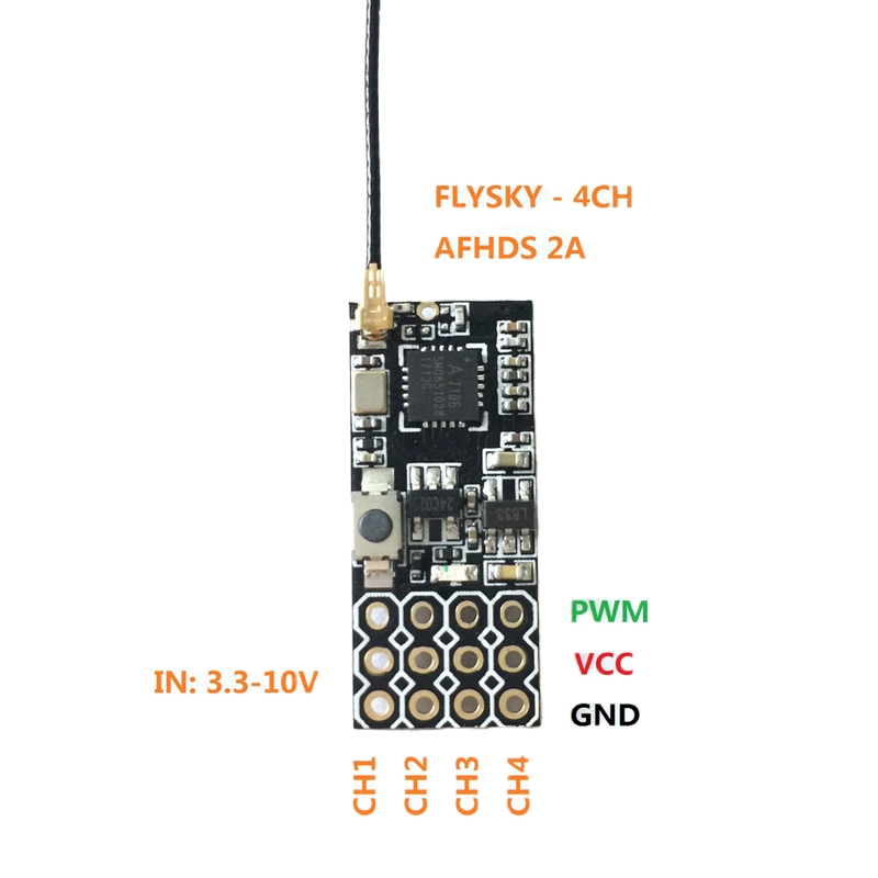 Flysky FS2A Mini Receiver 4CH  - Drone Battery Plate reseña y precio