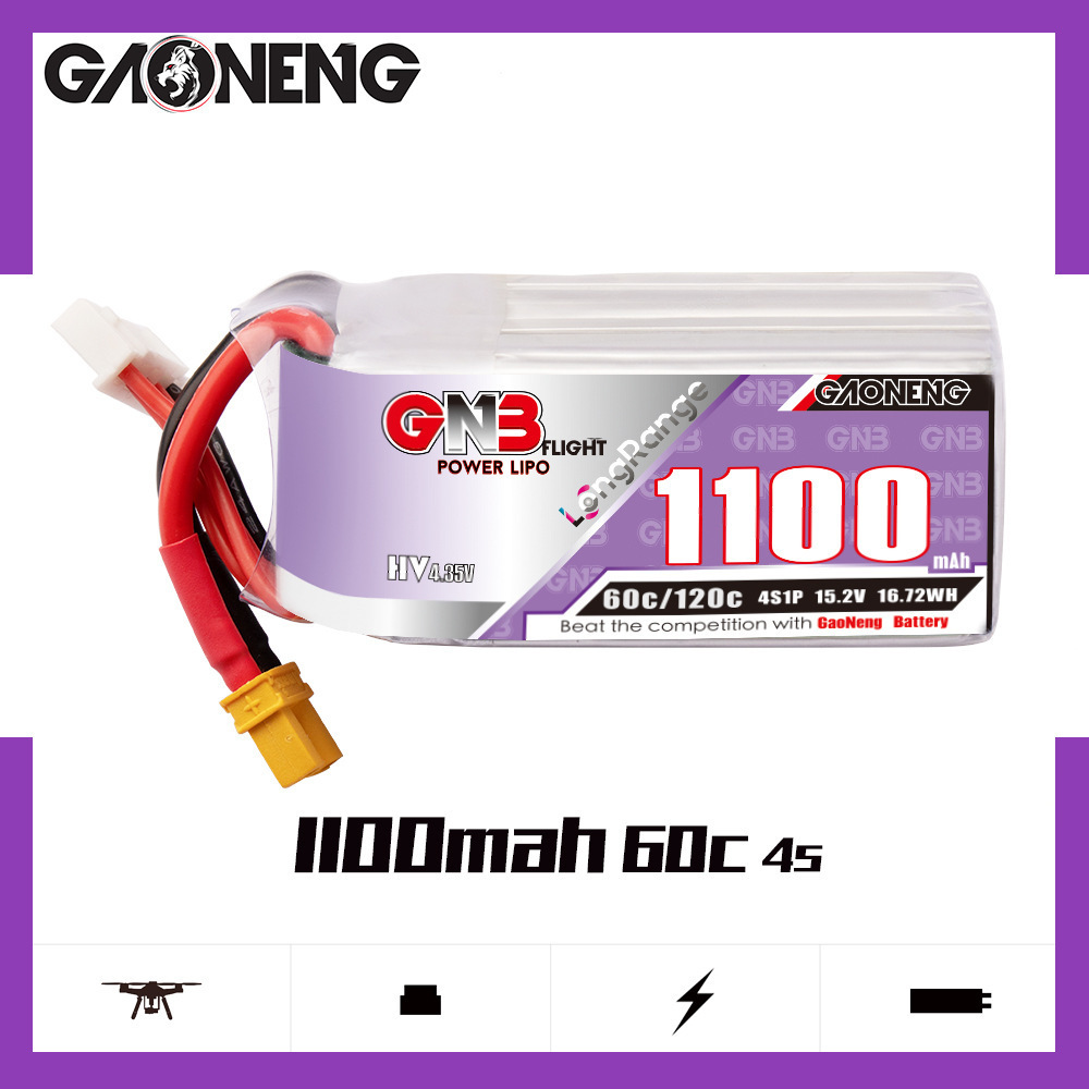 GNB 4S 1100mAh 60C/120C HV Lip - Drone Battery Plate reseña y precio