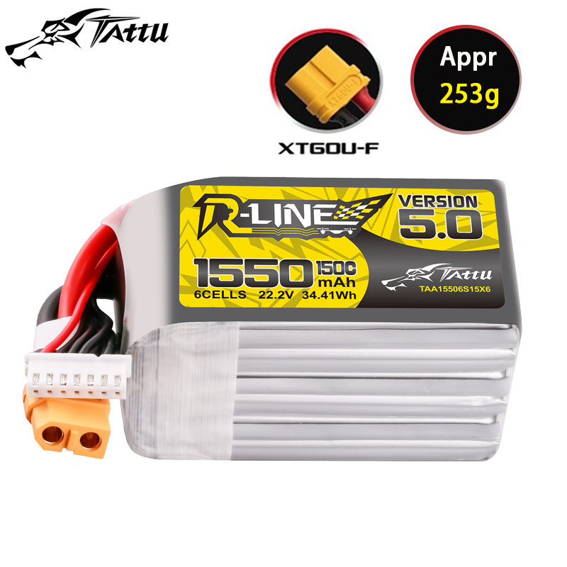 TATTU-R-LINE 5.0 22.2V 1550mAh - Drone Battery Plate reseña y precio