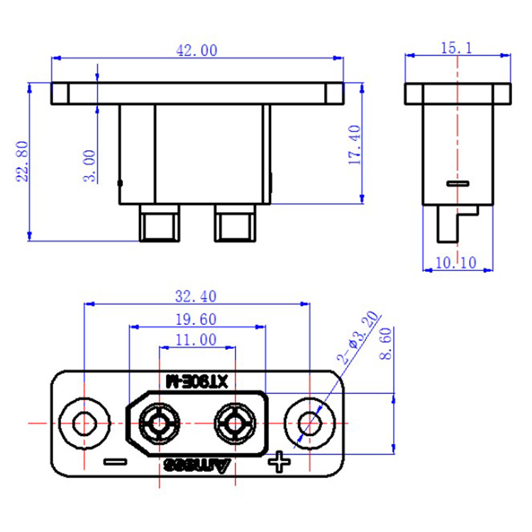 30PCSAmass Black XT90E-M Panel - Drone Battery Connector reseña y precio