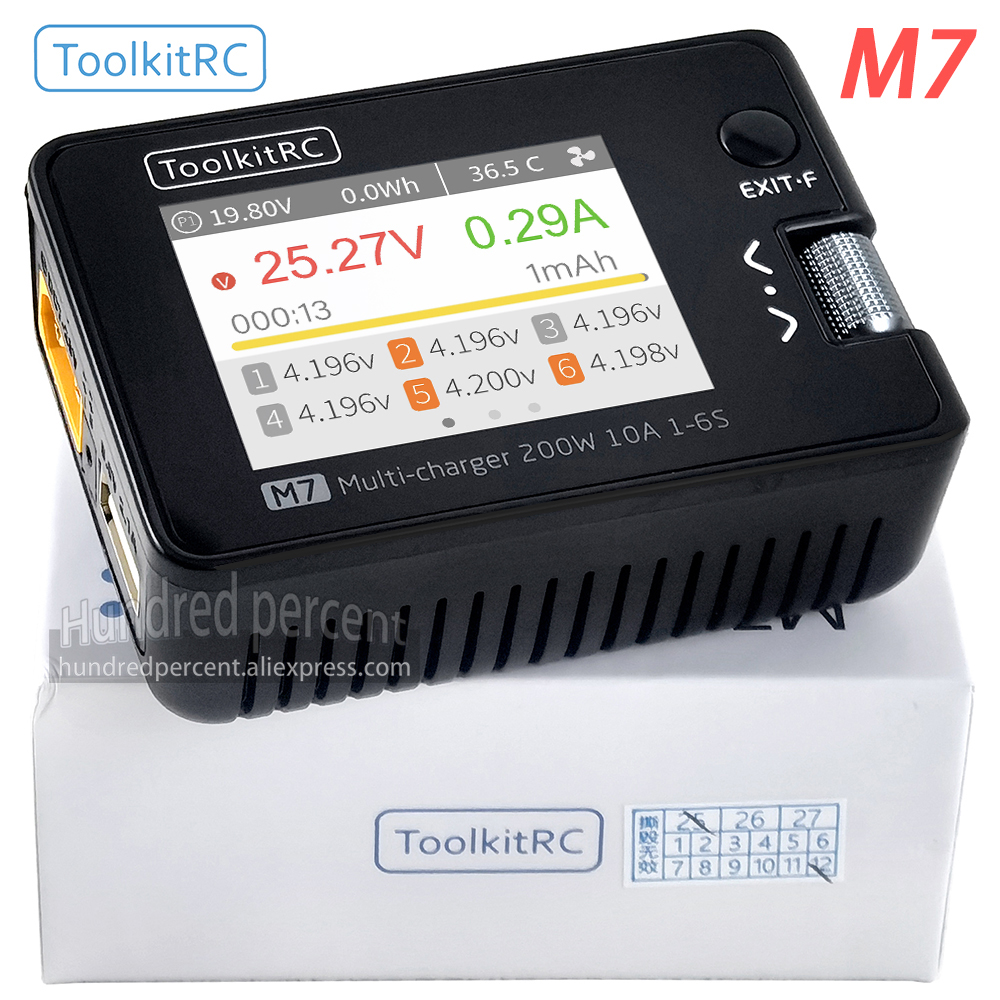 ToolkitRC M7 Charger Intellige - Drone Battery Voltage Checker reseña y precio