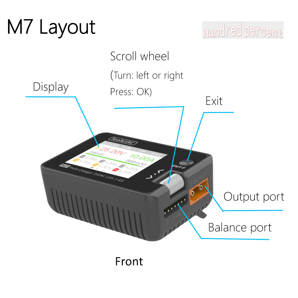 ToolkitRC M7 Charger Intellige - Drone Battery Voltage Checker reseña y precio