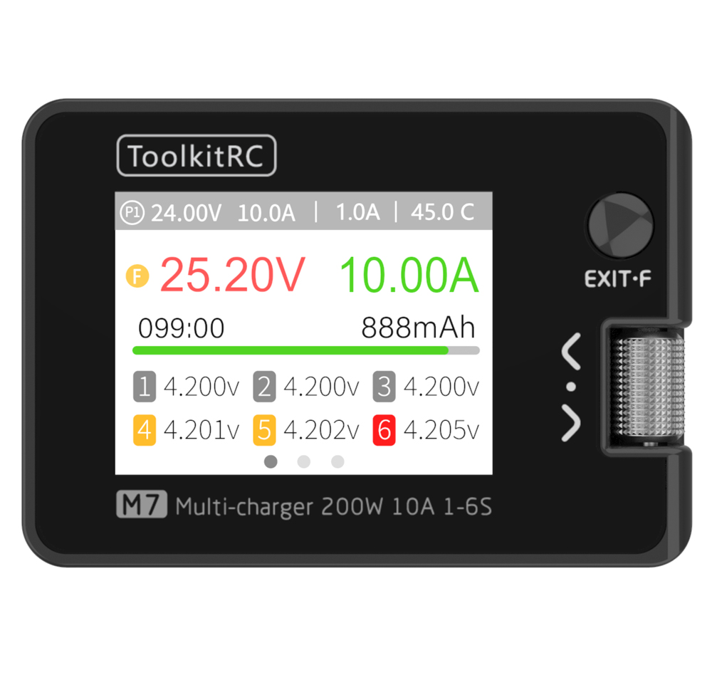ToolkitRC M7 Charger Intellige - Drone Battery Voltage Checker reseña y precio