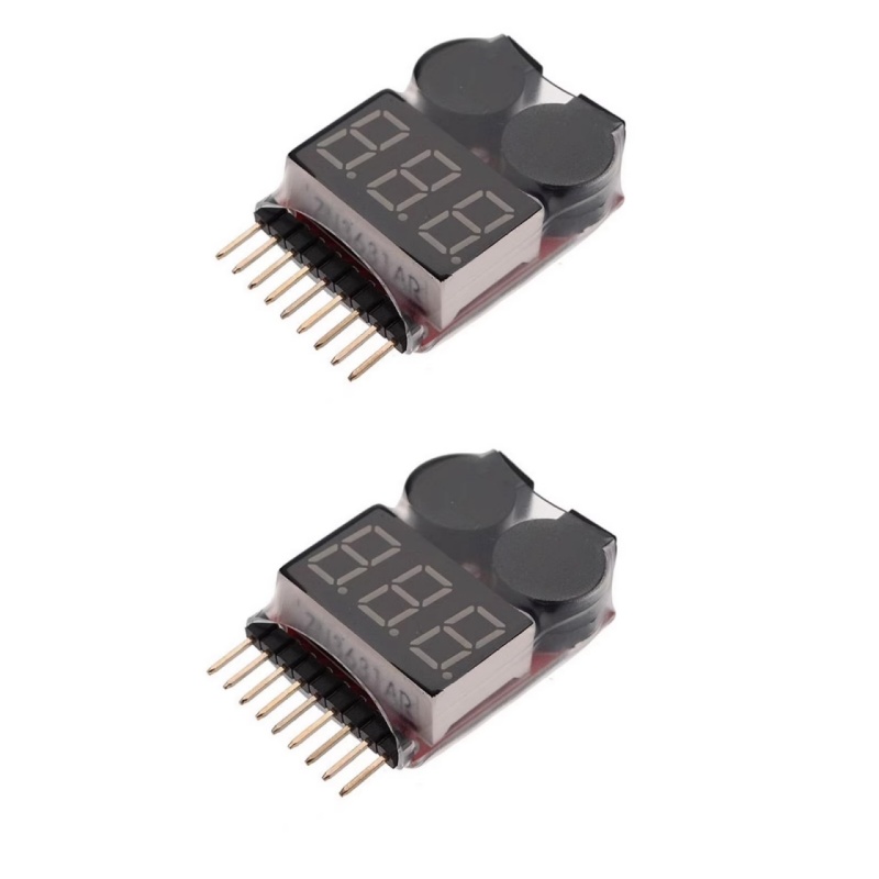 2Pcs 1S-8S LiPo Battery Voltag - Drone Battery Voltage Checker reseña y precio
