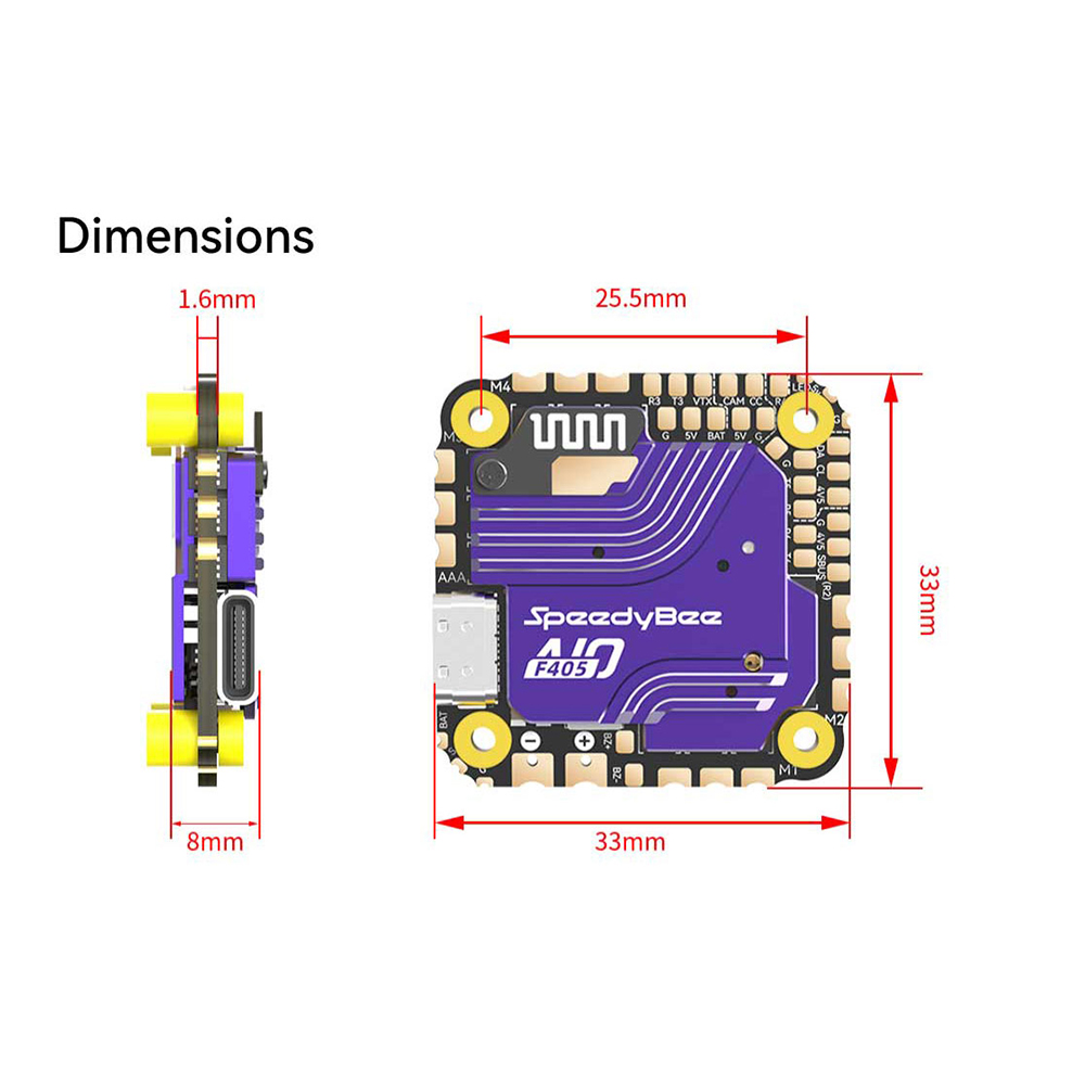 SpeedyBee F405 A10 40A Flight  - Drone Battery 3S reseña y precio