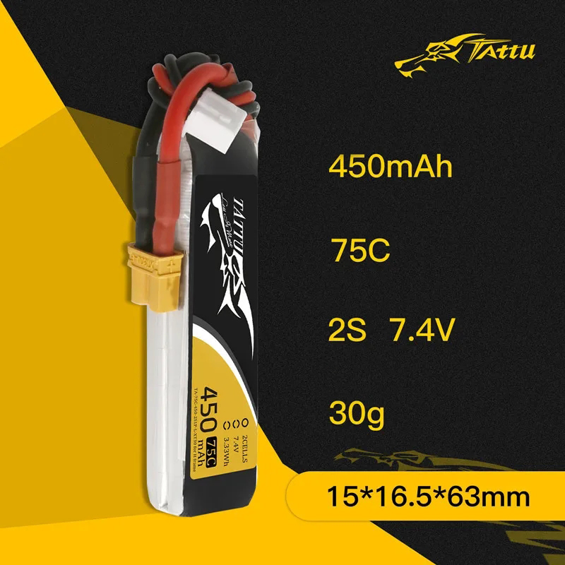 3Pcs NEW TATTU 450/500/550mAh  - Drone Battery 4S reseña y precio