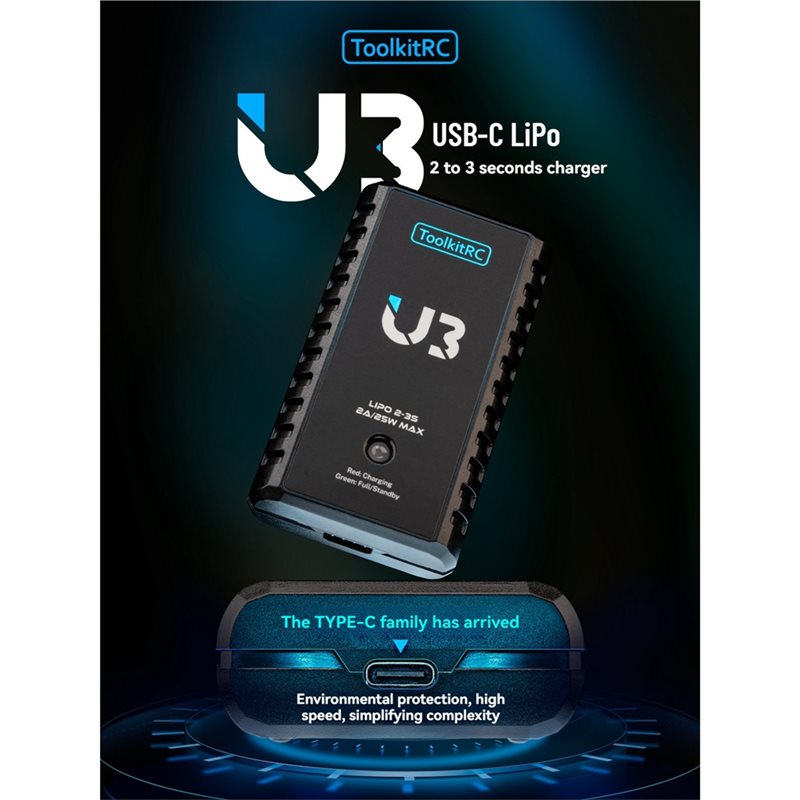 Toolkitrc U3 Battery 2A 25W 2- - Drone Battery 3S reseña y precio