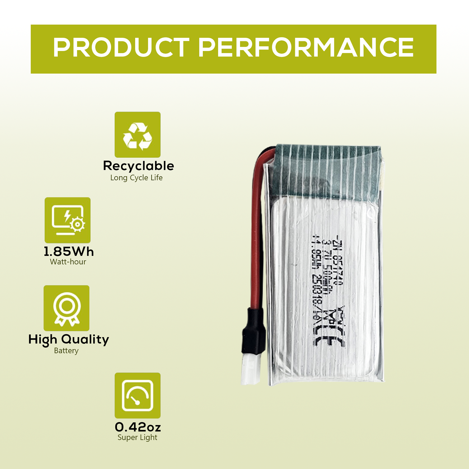 5Pcs 3.7V 500mAh LiPo Batterie - Drone Battery Balance Charger reseña y precio