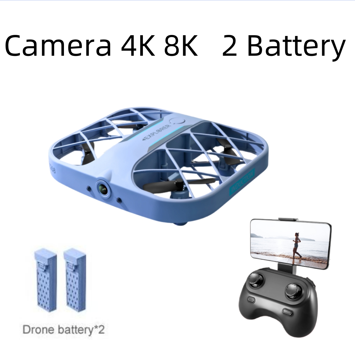 JJRC H107 FPV RC Drone with 2  - Drone Battery Case reseña y precio